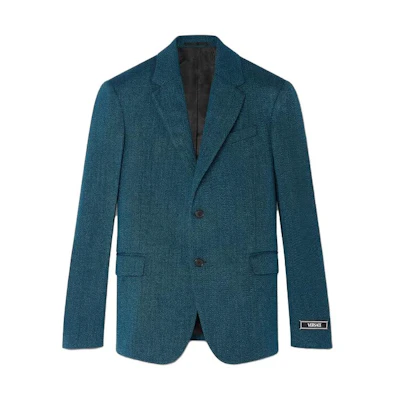 VERSACE Single Breasted Green Blazer 1010974-1A08899-2BI20