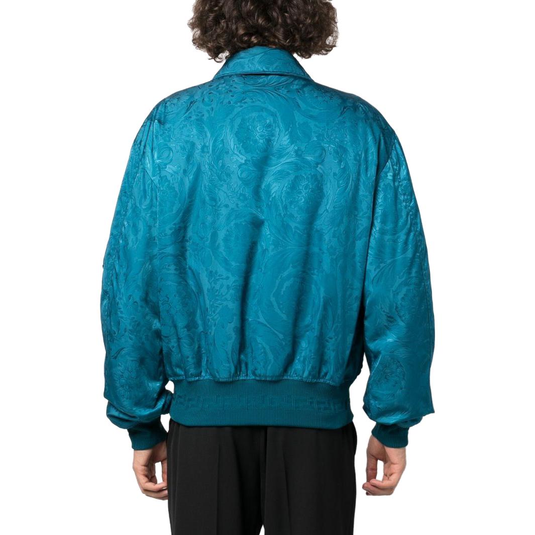 VERSACE  Slim Fit Blue Zip-Up Collared Jacket 1010973-1A07962-1UF90 圖 4