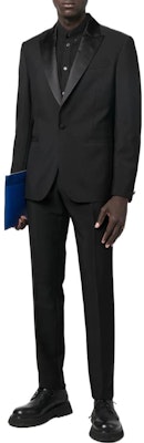 Versace 修身刺繡標誌休閒褲 - 黑色 1006363-1A04317-1B000 Lookbook Versace 修身刺繡標誌休閒褲 - 黑色 1006363-1A04317-1B000