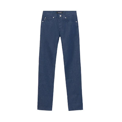 VERSACE Slim Fit Greek Key Jeans Blue A86056-1F00656-1D100