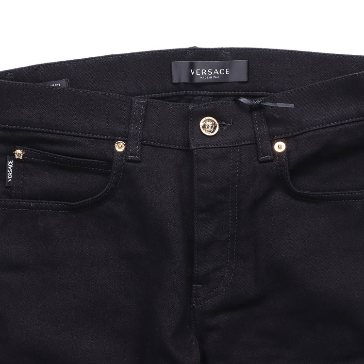 Details for VERSACE 修身中腰黑色牛仔褲 A81832-1A03069-1D040
