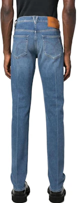 VERSACE Jeans Slim Fit Azul Marino con Lavado Claro y Detalle en Bolsillo 1011693-1A08895-1D520 Shop VERSACE Jeans Slim Fit Azul Marino con Lavado Claro y Detalle en Bolsillo 1011693-1A08895-1D520