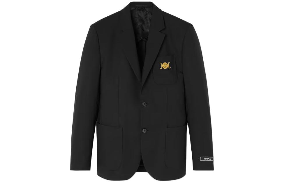 Order VERSACE Americana Ajustada de Manga Larga con Botones - Negro 10106021A074541B000