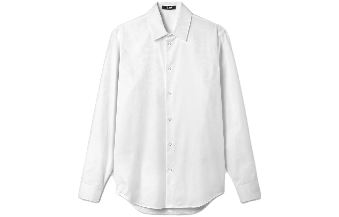 Order Versace 修身版純白長袖襯衫 1013348-1A08883-1W000
