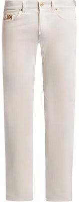 VERSACE Slim Straight Beige Jeans with Studded Button Details 1011693-1A03458 Buy VERSACE Slim Straight Beige Jeans with Studded Button Details 1011693-1A03458