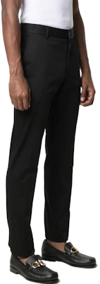 VERSACE Solid Black Casual Gabardine Trousers. A88701-1F00652-1B000 Shop VERSACE Solid Black Casual Gabardine Trousers. A88701-1F00652-1B000