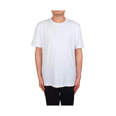 VERSACE Solid Color Crew Neck Short Sleeve T-Shirt White V800683R4-VJ00180-V1001