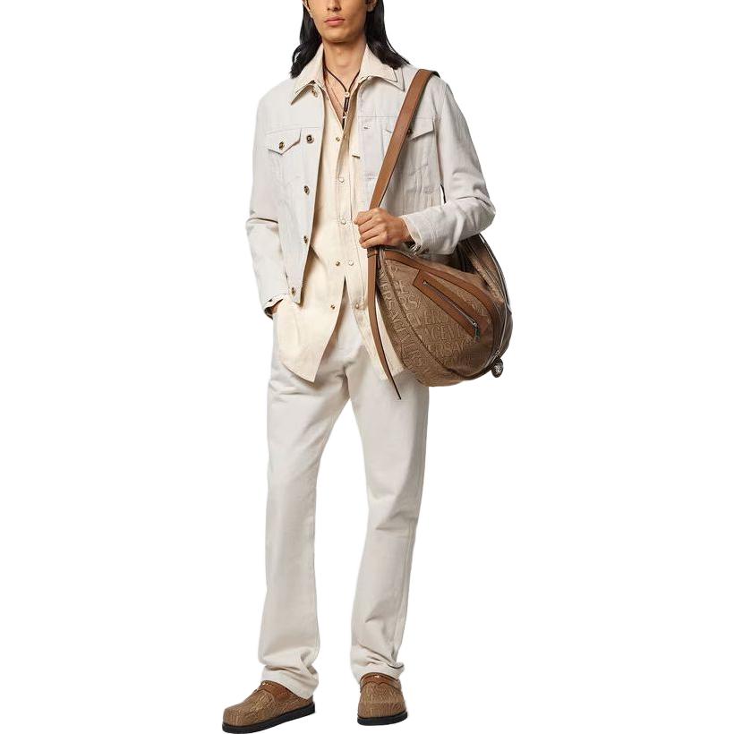 Purchase VERSACE 純色長袖扣襟襯衫 米白色 1008608-1A07717-2D850