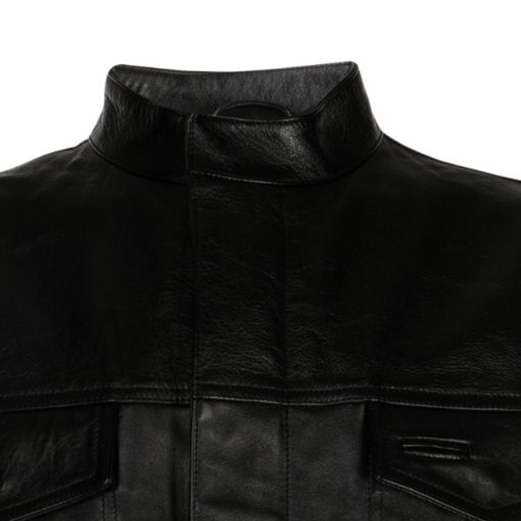 Shop VERSACE Chaleco Negro con Bolsillos y Cuello Mao - Color Sólido 1011027-1A08757-1B000