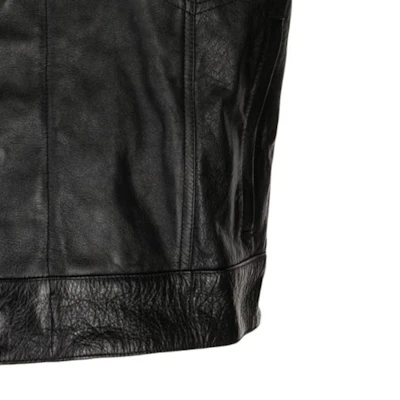 VERSACE Chaleco Negro con Bolsillos y Cuello Mao - Color Sólido 1011027-1A08757-1B000 Details for VERSACE Chaleco Negro con Bolsillos y Cuello Mao - Color Sólido 1011027-1A08757-1B000