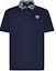 Order VERSACE Solid Navy Blue Slim Fit Polo Shirt Short Sleeve Pullover A87402-1A01552-1UI20