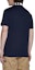 Shop VERSACE Solid Navy Blue Slim Fit Polo Shirt Short Sleeve Pullover A87402-1A01552-1UI20