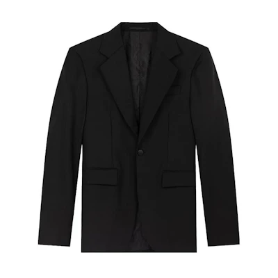 VERSACE Solid Single-Breasted Casual Long Sleeve Blazer - Black A84466-A219348-A008