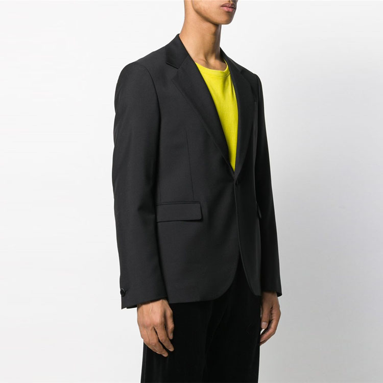 Purchase VERSACE Blazer Hitam Kasual Lengan Panjang Single-Breasted Solid A84466-A219348-A008