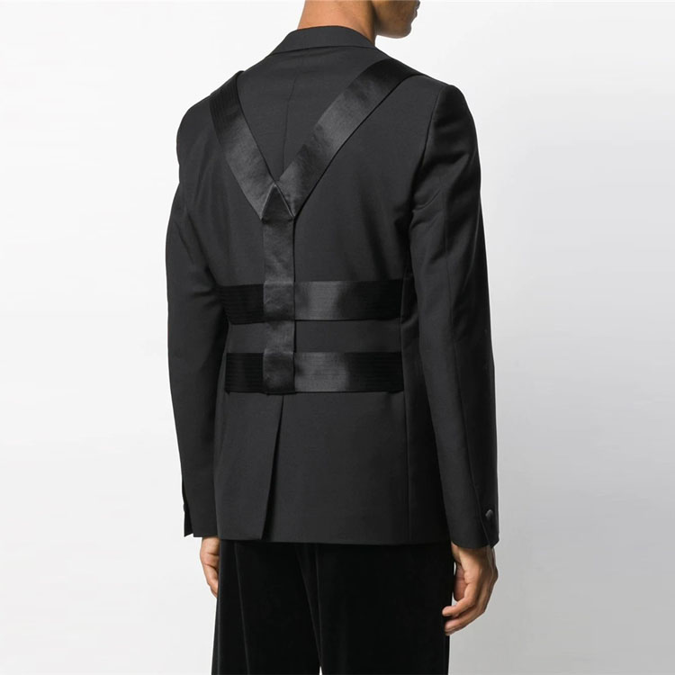 Details for VERSACE Blazer Hitam Kasual Lengan Panjang Single-Breasted Solid A84466-A219348-A008
