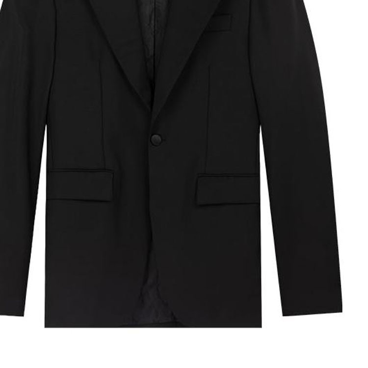 Sizing VERSACE Blazer Hitam Kasual Lengan Panjang Single-Breasted Solid A84466-A219348-A008