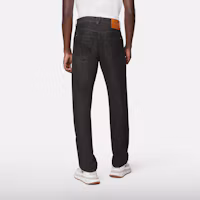 Shop VERSACE 黑色直筒牛仔褲 A86452-1F00653-1D040