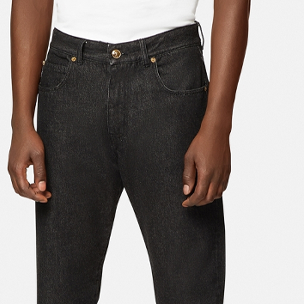 Details for 베르사체 솔리드 스트레이트 레그 진 블랙 A86452-1F00653-1D040