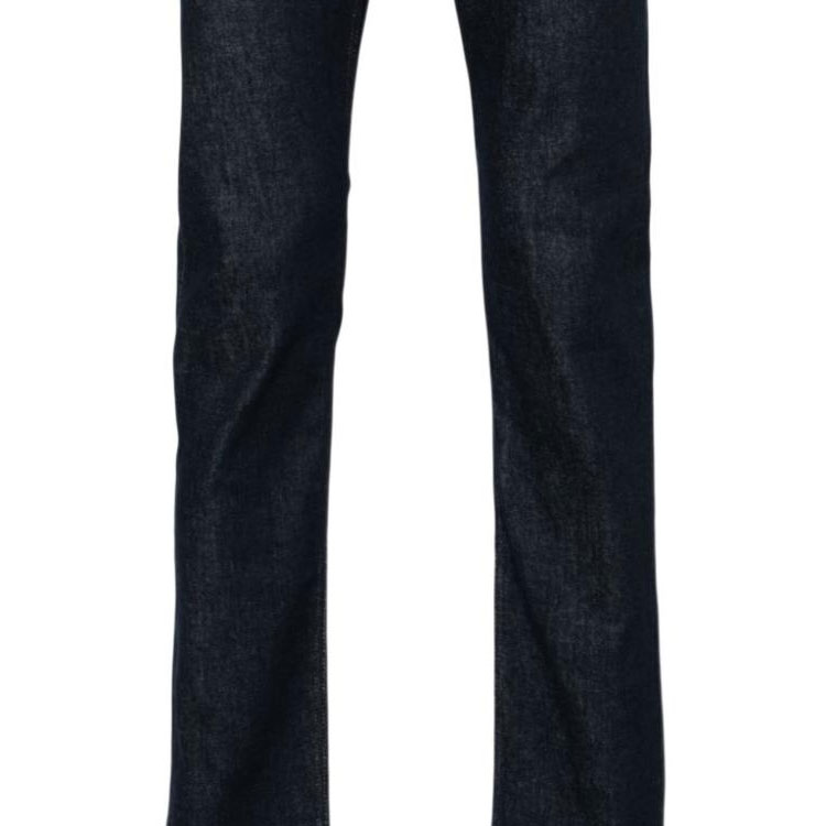 VERSACE  Solid Straight Zipper Jeans - Dark Blue 1011693-1A11927-1D100 圖 4