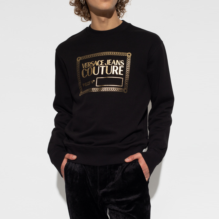 VERSACE  SS23 Black Printed Crewneck Long Sleeve Sweatshirt 73GAIT11-CF00O-G89 圖 4