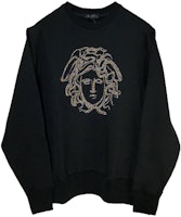 VERSACE SS23 Medusa Beaded Pullover Sweatshirt Black A78001-A219529-A008 VERSACE SS23 Medusa Beaded Pullover Sweatshirt Black A78001-A219529-A008