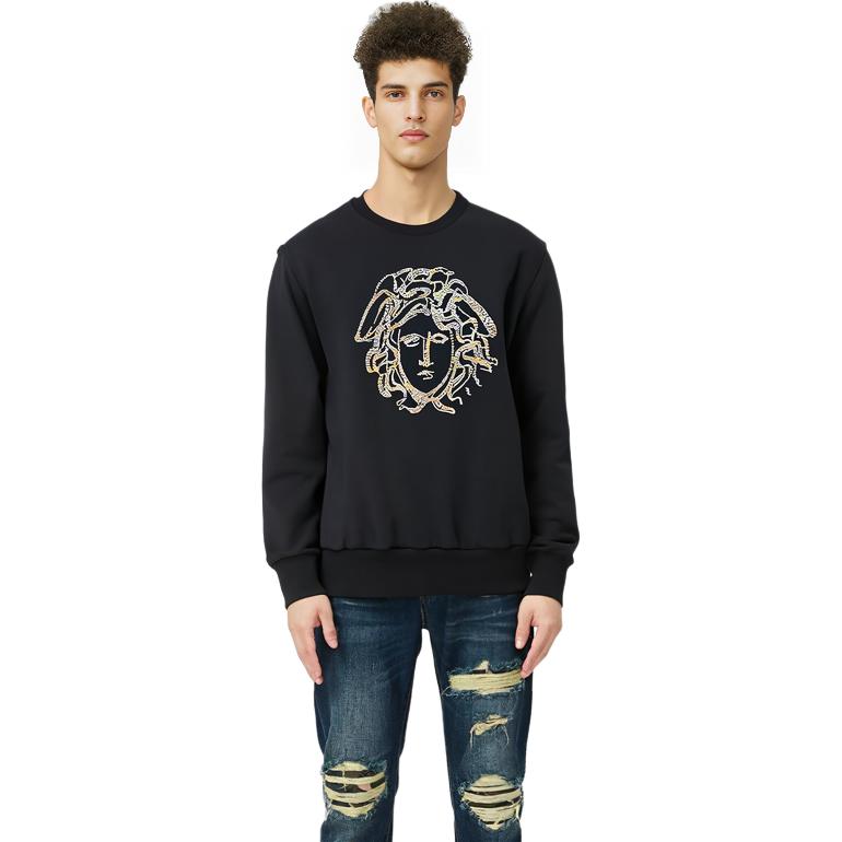 Purchase 范思哲 SS23 美杜莎串珠黑色套头卫衣 A78001-A219529-A008