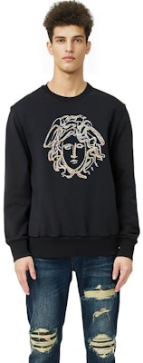 范思哲 SS23 美杜莎串珠黑色套头卫衣 A78001-A219529-A008 Purchase 范思哲 SS23 美杜莎串珠黑色套头卫衣 A78001-A219529-A008