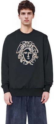 范思哲 SS23 美杜莎串珠黑色套头卫衣 A78001-A219529-A008 Sizing 范思哲 SS23 美杜莎串珠黑色套头卫衣 A78001-A219529-A008