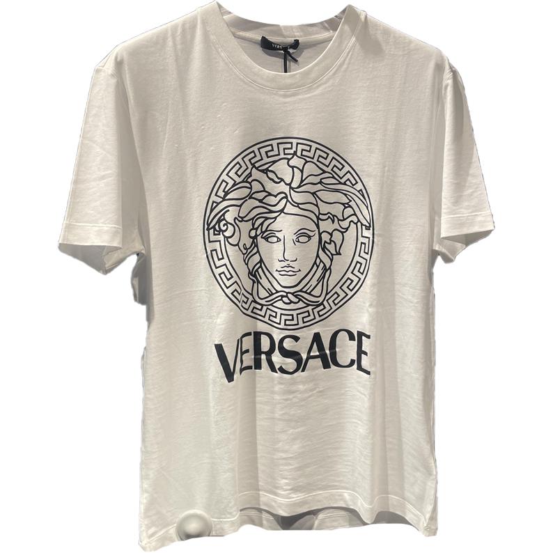 Versace  SS24 White Crewneck T-Shirt with Letter and Graphic Print. 1011861-A230901-2W020 圖 2