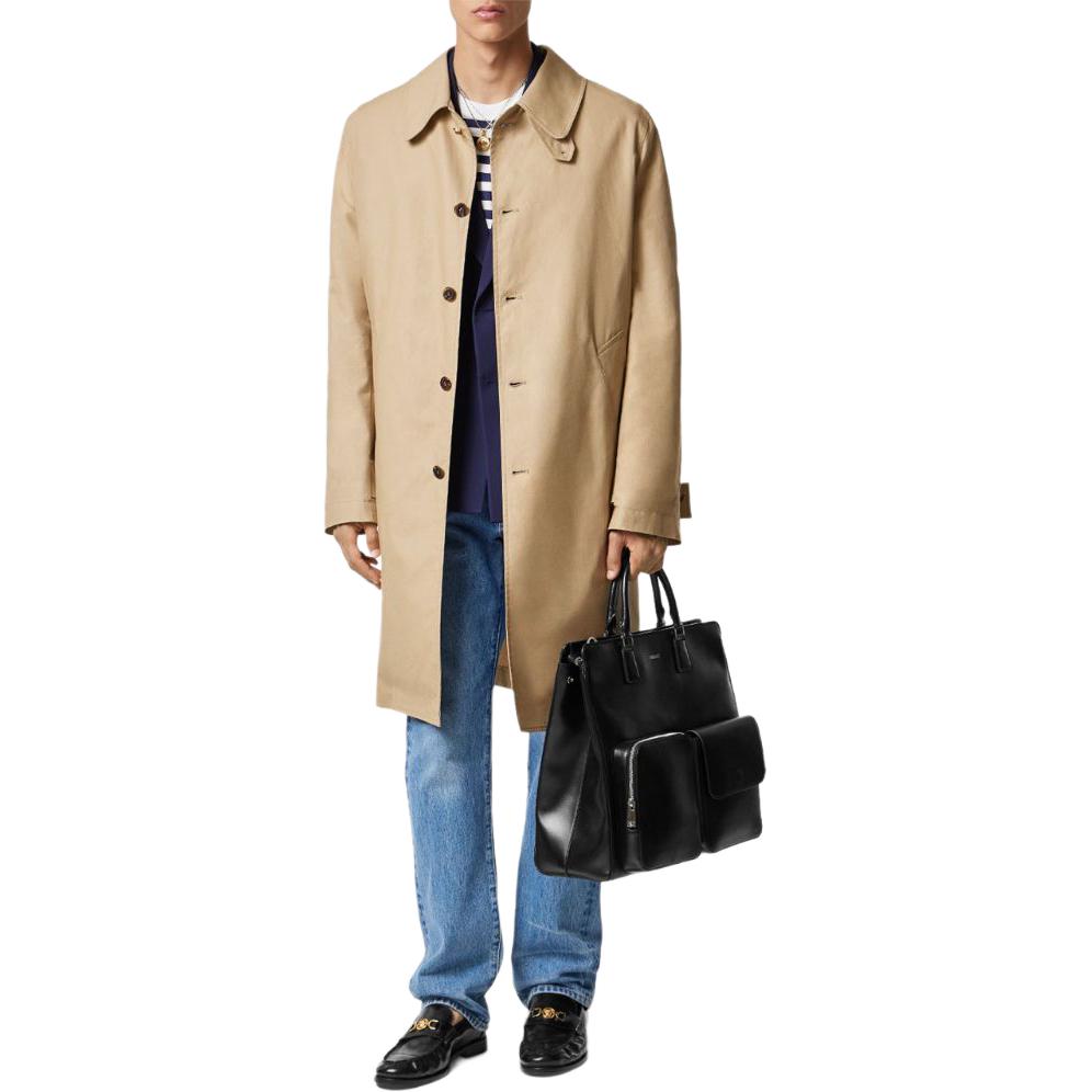 Lookbook VERSACE  Washed Straight-Leg Jeans FW23 Light Blue Casual Denim Pants 1010816-1A04165-1D360