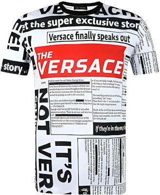 VERSACE 白色圓領T恤帶Logo印花 A79334-A229317-A737 Buy VERSACE 白色圓領T恤帶Logo印花 A79334-A229317-A737