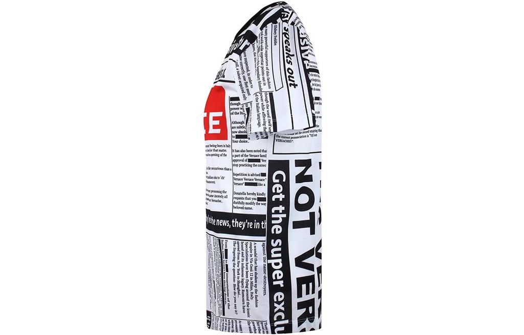 VERSACE  White Crew Neck T-Shirt with Logo Print A79334-A229317-A737 圖 4