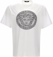 Versace White Graphic Print Crew Neck Casual Short Sleeve T-Shirt 1013302-1A10721-1W000 Versace White Graphic Print Crew Neck Casual Short Sleeve T-Shirt 1013302-1A10721-1W000