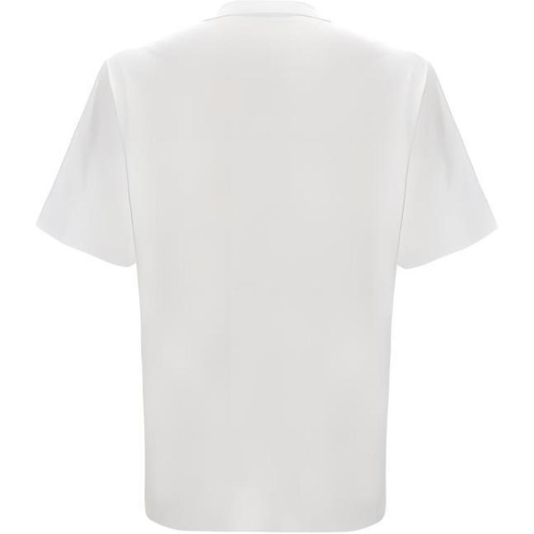 Lookbook Versace 白色圖案印花圓領休閒短袖T恤 1013302-1A10721-1W000