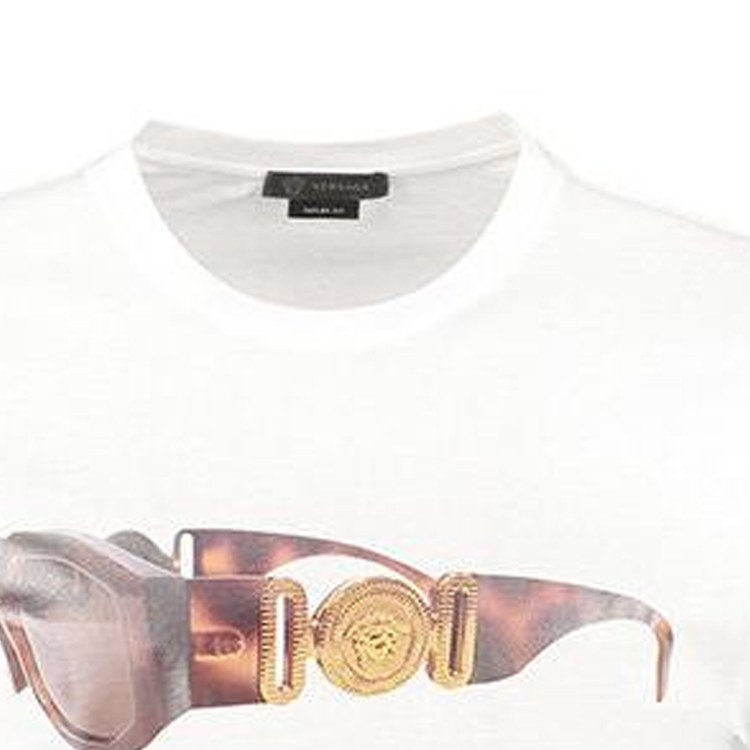 VERSACE  White Graphic Print Crew Neck Short Sleeve T-Shirt A85158-S228806A-1001 圖 5