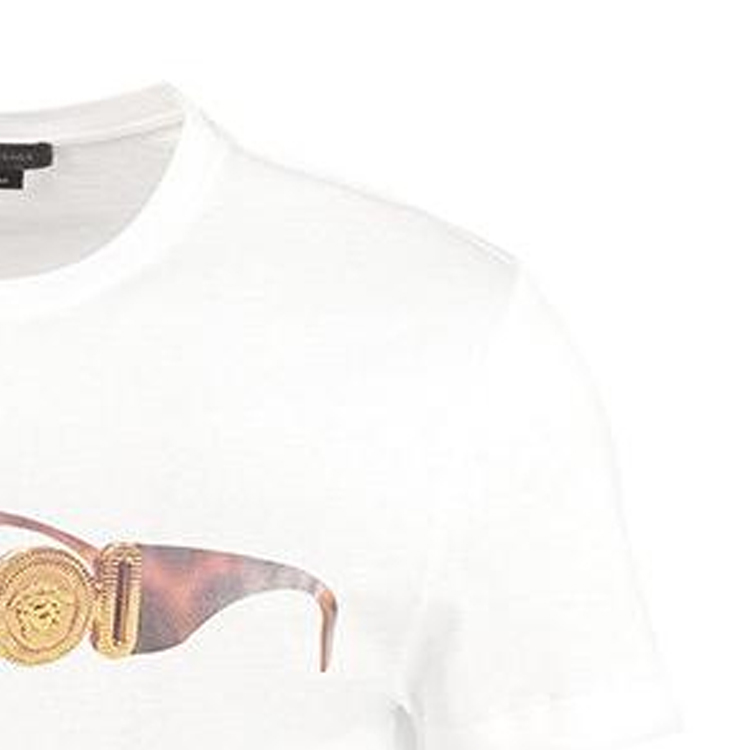 VERSACE  White Graphic Print Crew Neck Short Sleeve T-Shirt A85158-S228806A-1001 圖 6