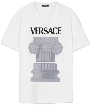 VERSACE 白色字母建築印花圓領T恤 1010229-1A07449-1W000 Buy VERSACE 白色字母建築印花圓領T恤 1010229-1A07449-1W000
