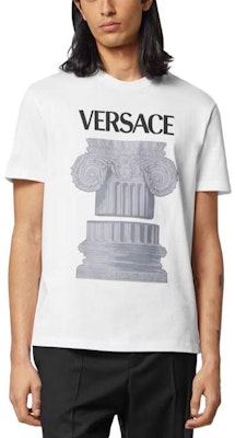 VERSACE 白色字母建築印花圓領T恤 1010229-1A07449-1W000 Shop VERSACE 白色字母建築印花圓領T恤 1010229-1A07449-1W000