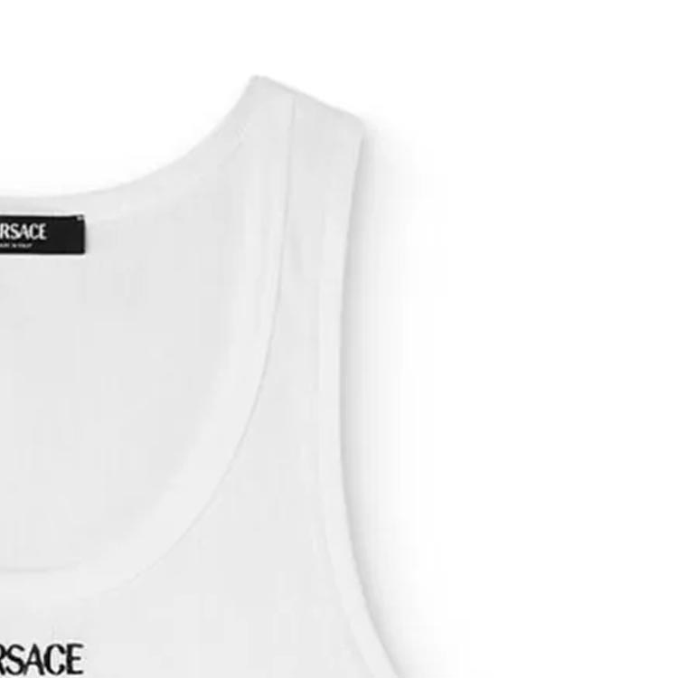 Details for VERSACE 白色刺繡標誌無袖背心上衣 1013125-1A09410-1W000