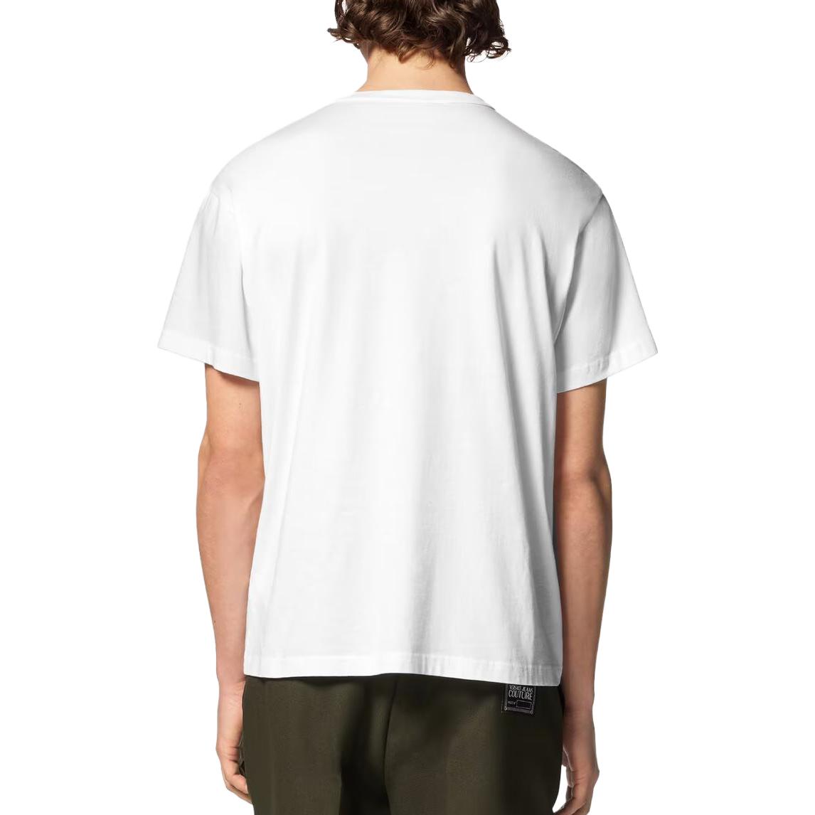 Purchase 范思哲 白色标志字母印花圆领休闲T恤 E75GAHF07-ECJ00F-EG03