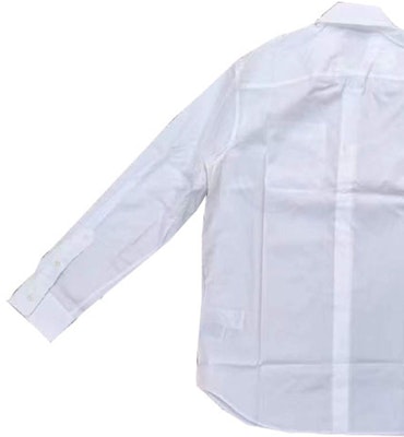 VERSACE Baju Putih Lengan Panjang dengan Cetakan Logo dan Rekaan Single-Breasted A87415-A232105-A1001 Sizing VERSACE Baju Putih Lengan Panjang dengan Cetakan Logo dan Rekaan Single-Breasted A87415-A232105-A1001