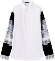 VERSACE White Long Sleeve Shirt with Multicolor Print Design 1012246-1A08826 VERSACE White Long Sleeve Shirt with Multicolor Print Design 1012246-1A08826