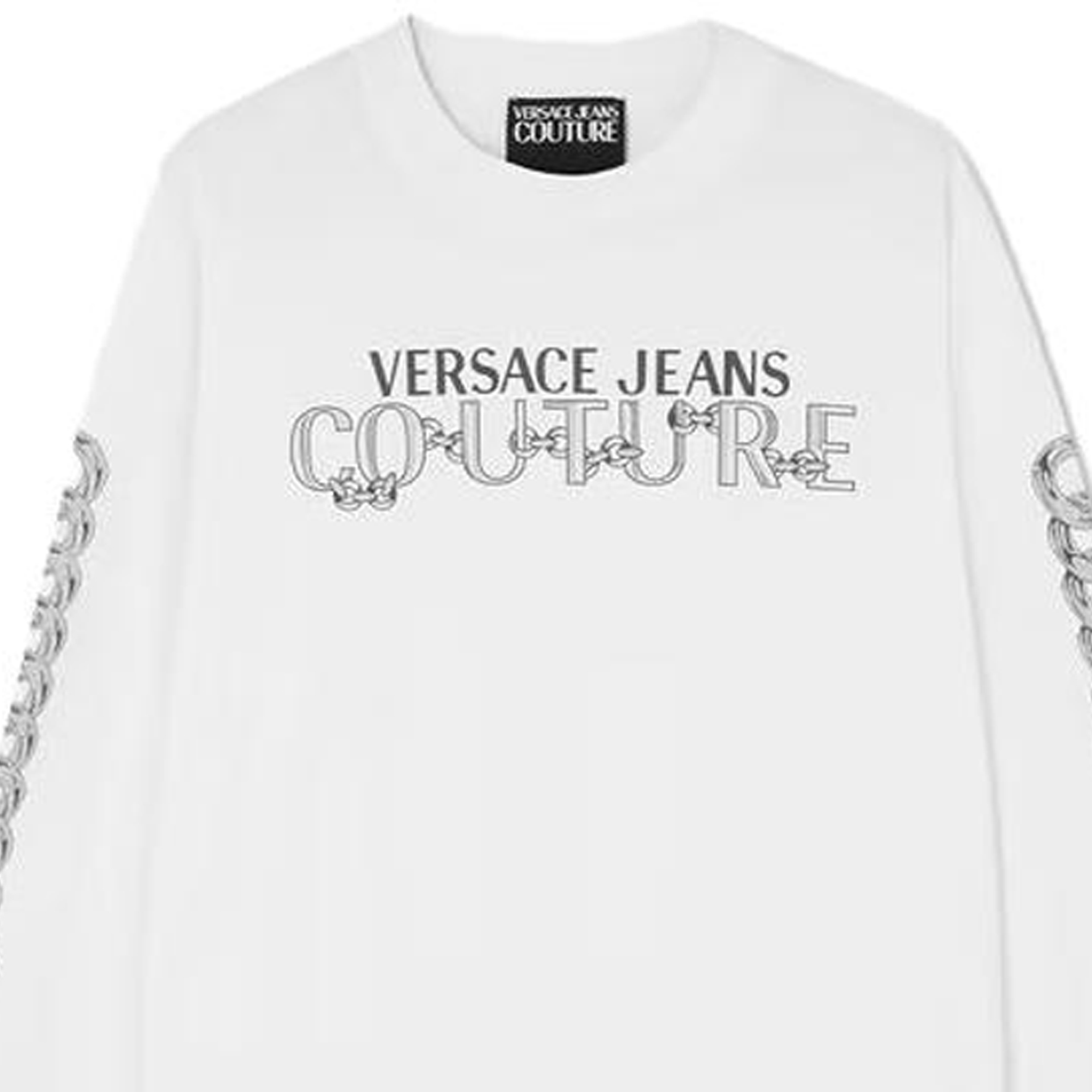 Details for VERSACE 白色長袖T恤 字母Logo印花設計。 E75GAHF03-ECJ00F-E003