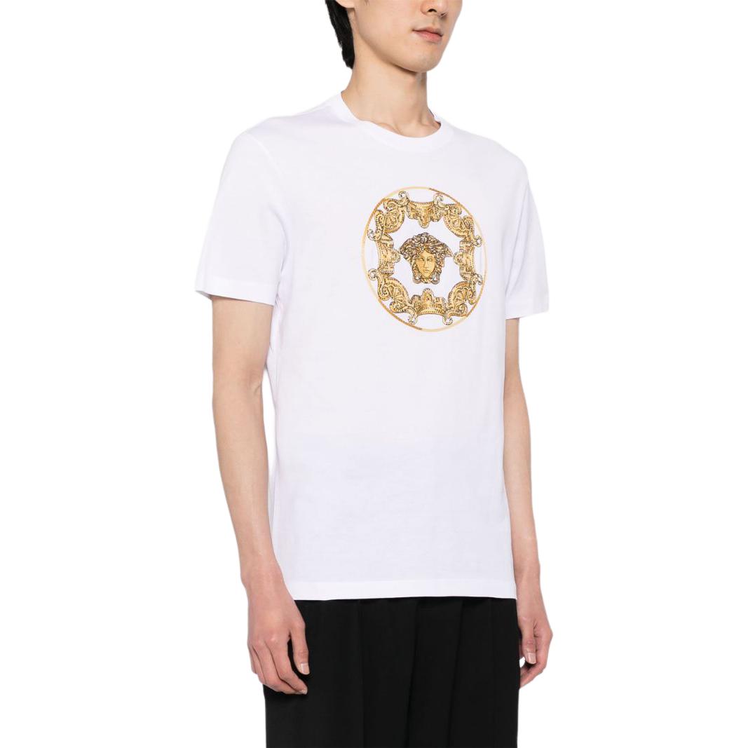 VERSACE  White Medusa Logo Crewneck T-Shirt 1006450-1A04417-1W000 圖 5