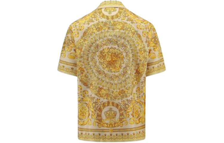 Lookbook VERSACE 黃色印花短袖翻領襯衫 1003926-1A03044-5K410