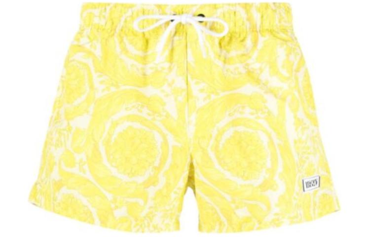 Order VERSACE Amarillo Shorts Casual Logo con Cordón y Pierna Recta. 1002516-1A09901-5Y370