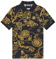 VERSACE All-Over Print Casual Short Sleeve Polo Shirt Black E71GAG6S0-EJS014-EG89 VERSACE All-Over Print Casual Short Sleeve Polo Shirt Black E71GAG6S0-EJS014-EG89