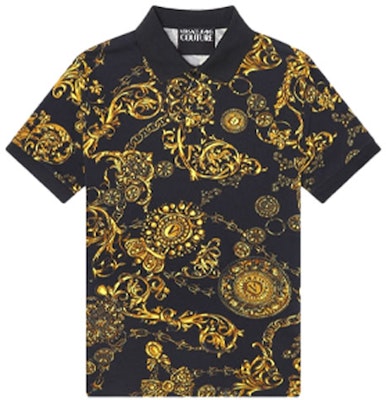 VERSACE All-Over Print Casual Short Sleeve Polo Shirt Black E71GAG6S0-EJS014-EG89 Buy VERSACE All-Over Print Casual Short Sleeve Polo Shirt Black E71GAG6S0-EJS014-EG89