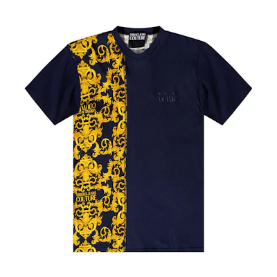 VERSACE All-Over Print Crewneck Black T-Shirt B3GWA7R1S0155