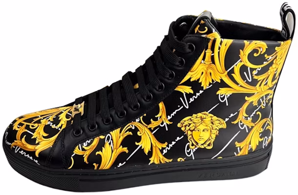 Versace Barocco Leather High-Top 'Black Gold' 1002782-1A02202_5B00V Buy Versace Barocco Leather High-Top 'Black Gold' 1002782-1A02202_5B00V
